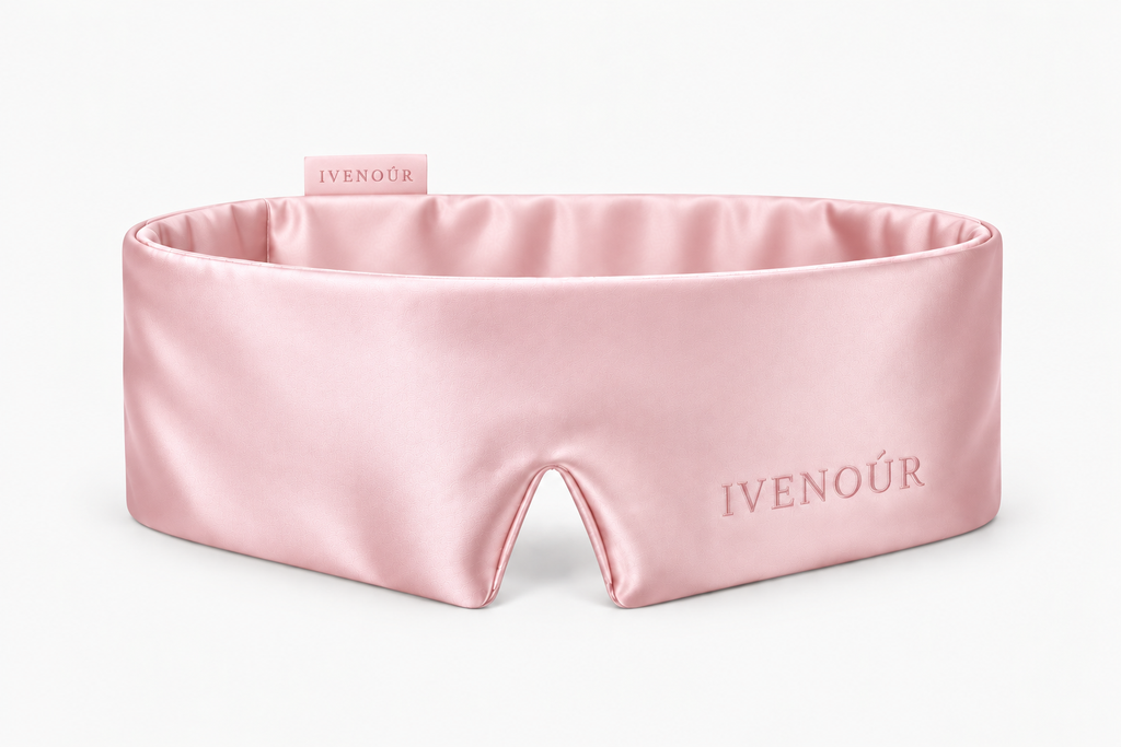 Nuit Dorée — Silk Sleep Mask — Champagne Blush